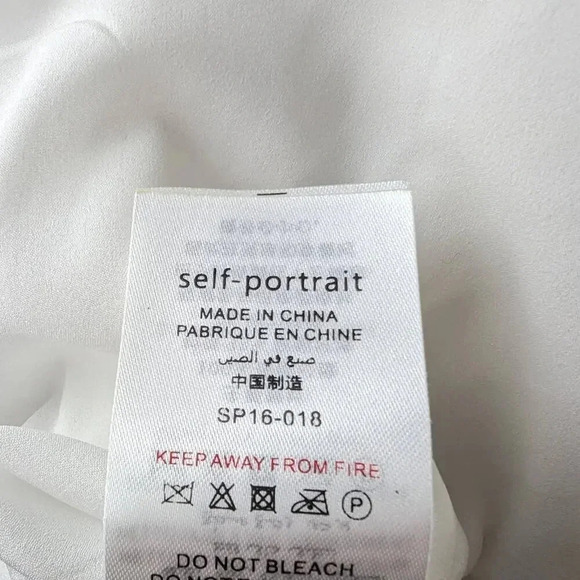 Self-Portrait Blouse Size Small Long Sleeves Bridal Kate Middleton - Picture 6 of 14